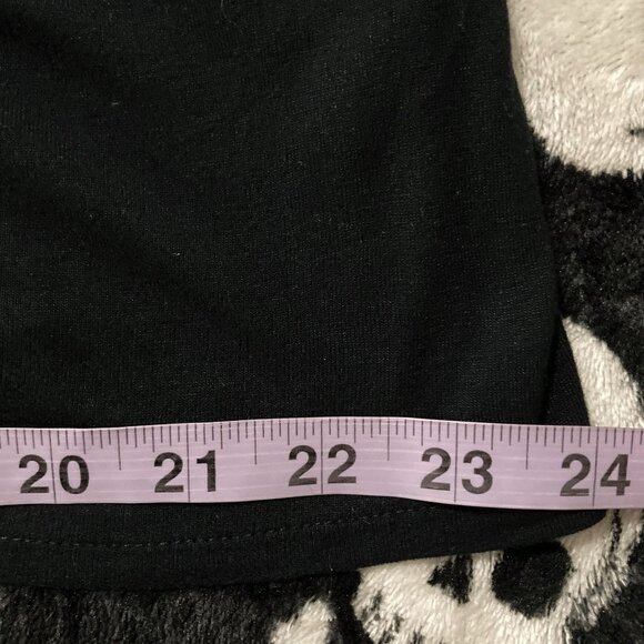 MERONA Plus-size black gathered scope neck tank top ~ LARGE XL 1X rayon shirt - Picture 9 of 14